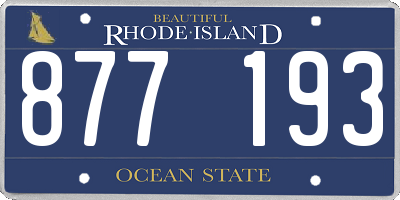 RI license plate 877193