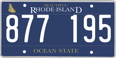 RI license plate 877195