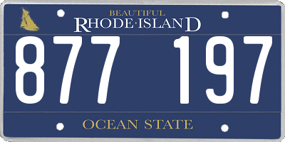 RI license plate 877197