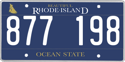 RI license plate 877198