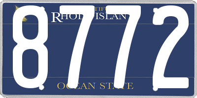 RI license plate 8772