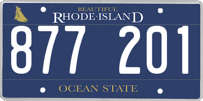 RI license plate 877201