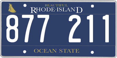 RI license plate 877211