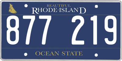 RI license plate 877219