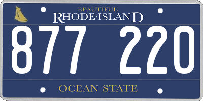 RI license plate 877220