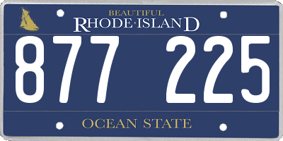 RI license plate 877225