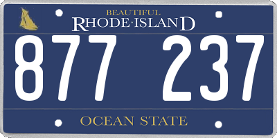 RI license plate 877237