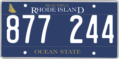 RI license plate 877244
