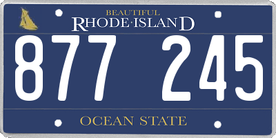 RI license plate 877245