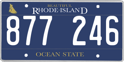 RI license plate 877246