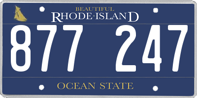 RI license plate 877247