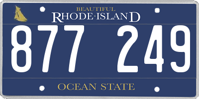 RI license plate 877249