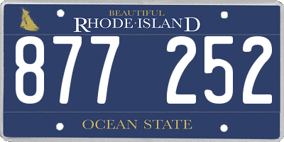 RI license plate 877252