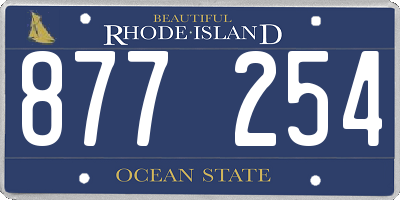 RI license plate 877254