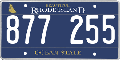 RI license plate 877255