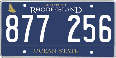 RI license plate 877256