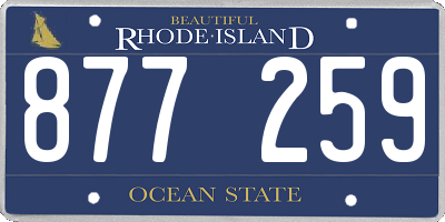 RI license plate 877259