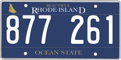 RI license plate 877261