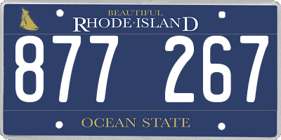 RI license plate 877267