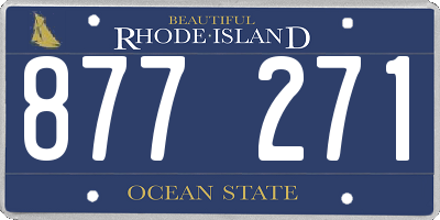 RI license plate 877271