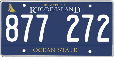 RI license plate 877272