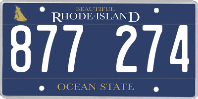 RI license plate 877274