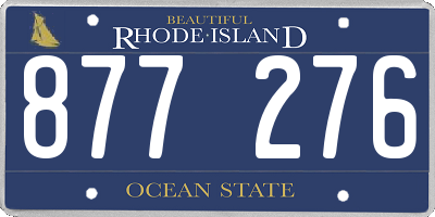 RI license plate 877276