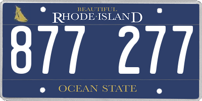 RI license plate 877277