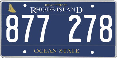 RI license plate 877278