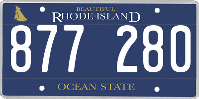 RI license plate 877280