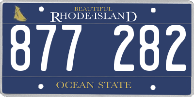 RI license plate 877282