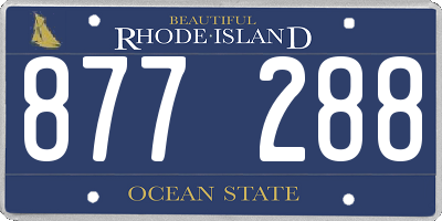 RI license plate 877288