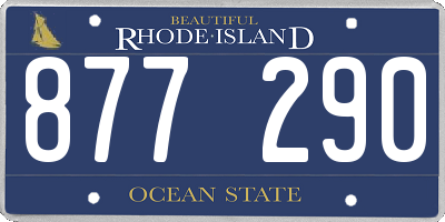 RI license plate 877290