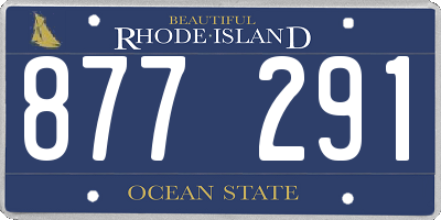 RI license plate 877291