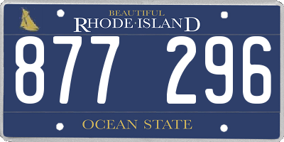 RI license plate 877296