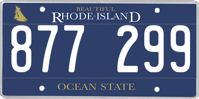 RI license plate 877299