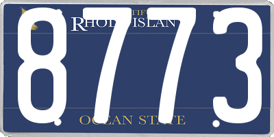 RI license plate 8773