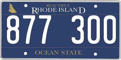 RI license plate 877300