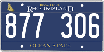 RI license plate 877306