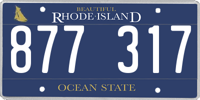 RI license plate 877317