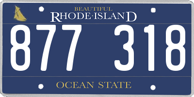 RI license plate 877318