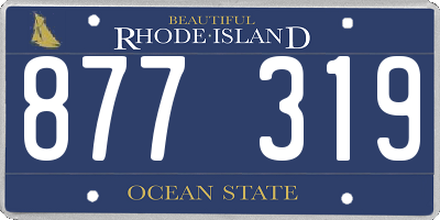 RI license plate 877319