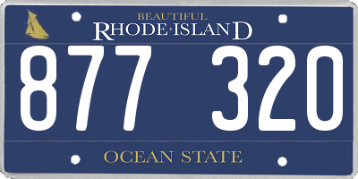 RI license plate 877320