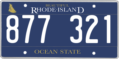 RI license plate 877321