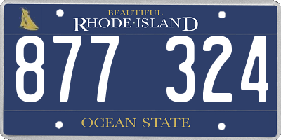 RI license plate 877324
