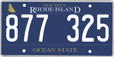 RI license plate 877325