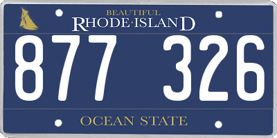 RI license plate 877326