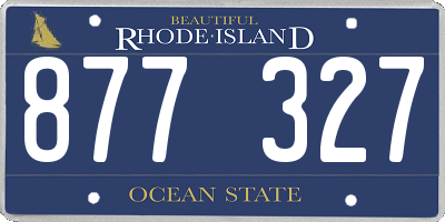 RI license plate 877327
