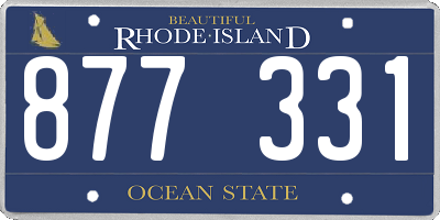 RI license plate 877331
