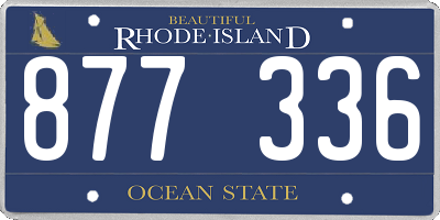 RI license plate 877336